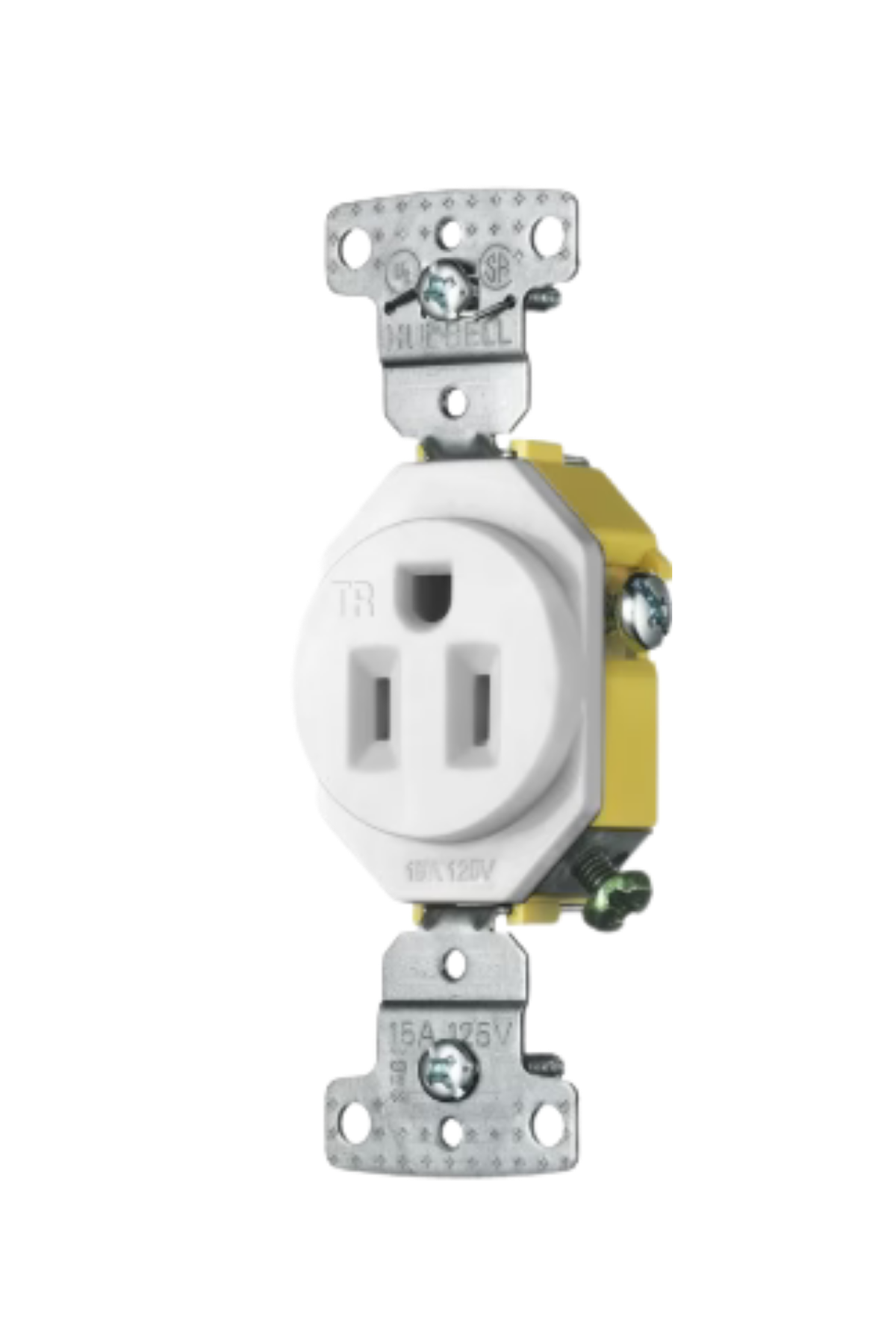 15A Single Receptacle White
