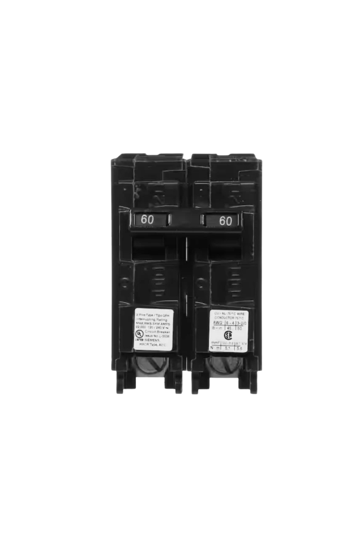 60AMP Siemens 2-pole Breaker Type QPH