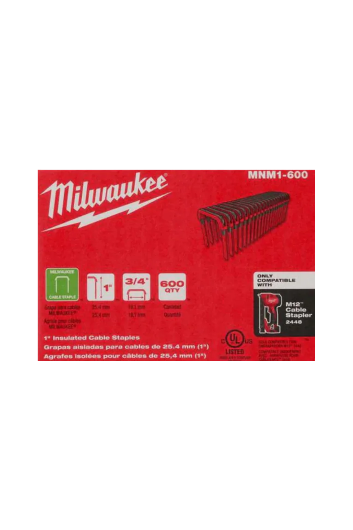 Milwaukee 1" Insulated Cable Staples
