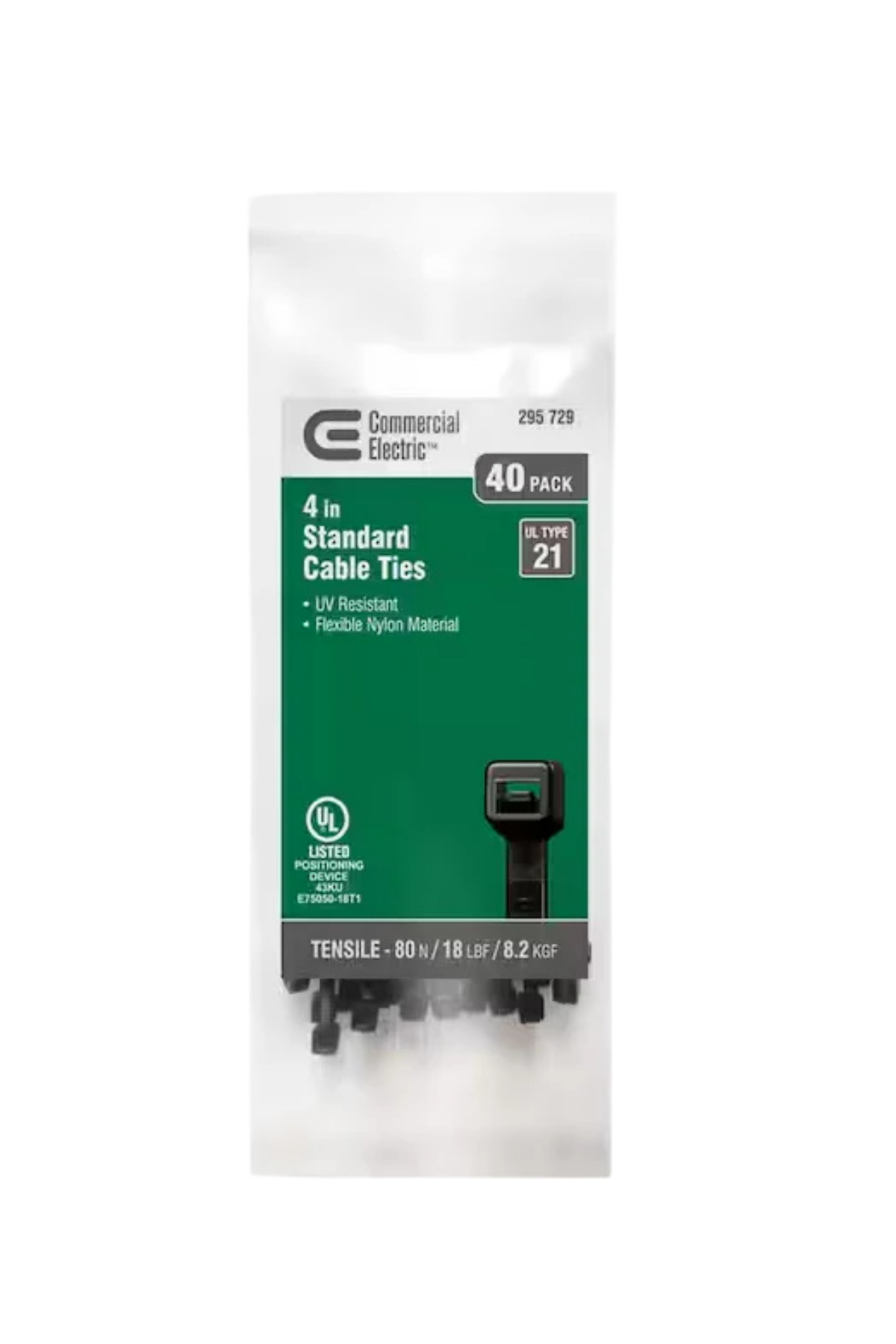 Commercial Electric 4" Cable Zip Ties