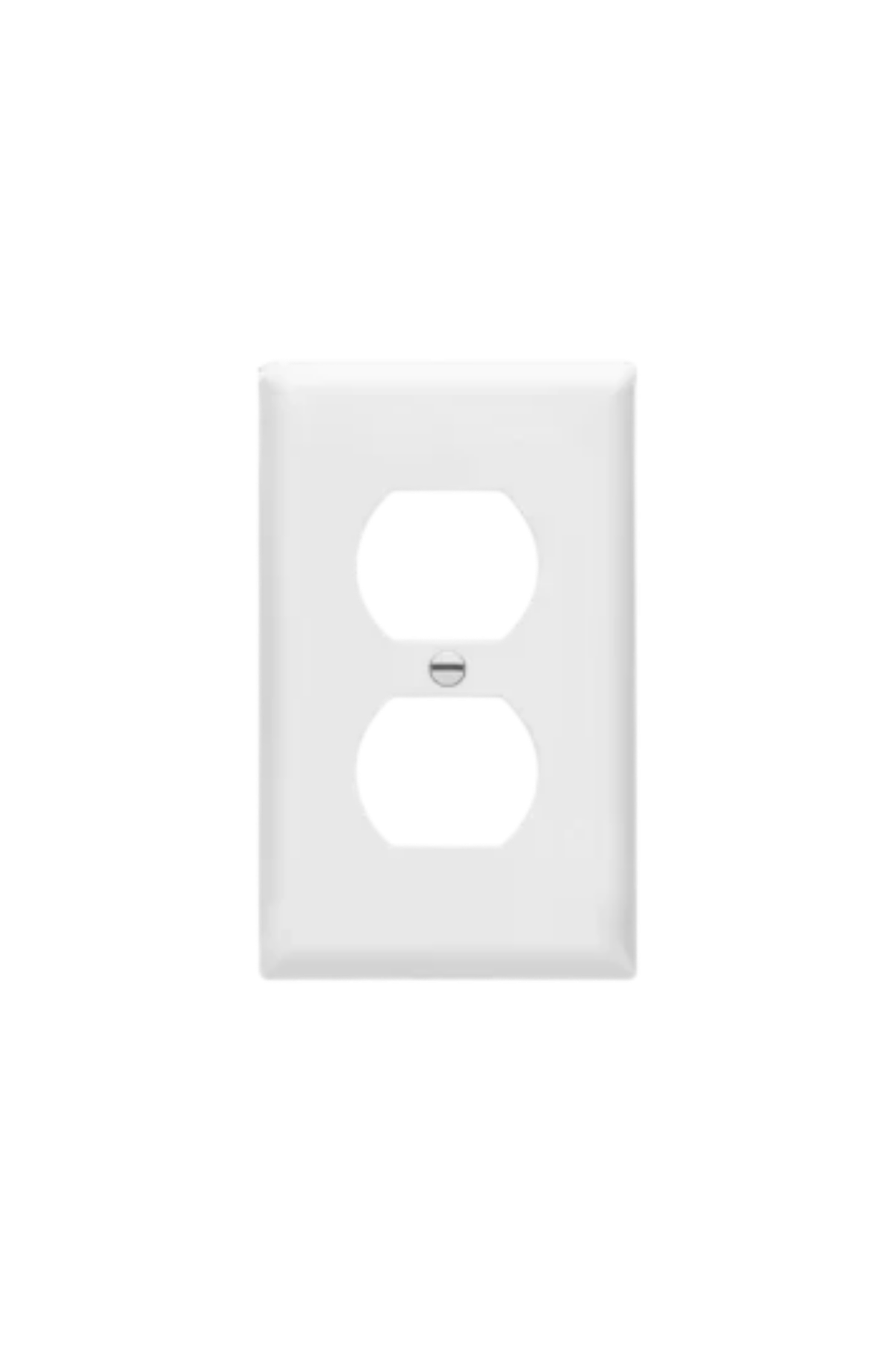Single Gang White Receptacle Cover