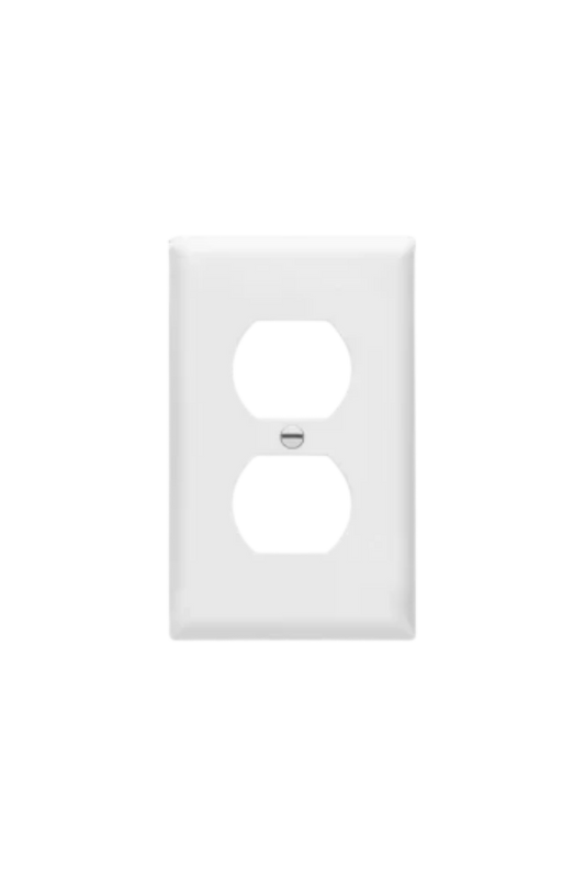 Single Gang White Receptacle Cover